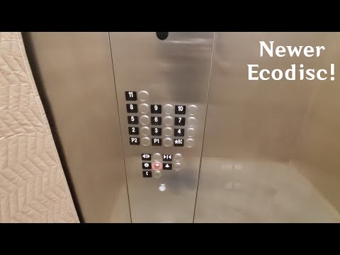 NEW!! Kone Ecodisc Traction Elevators at an apartment building - Montreal QC
