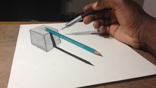 How to Draw 3D Cube with Pencil Illusion