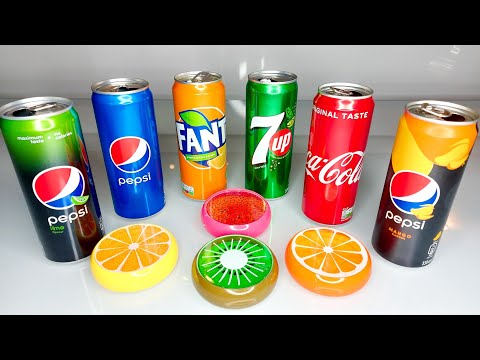 Coca Cola Pepsi Fanta 7Up Sprite Mixing Random Things into Slime | Satisfying Slime Videos