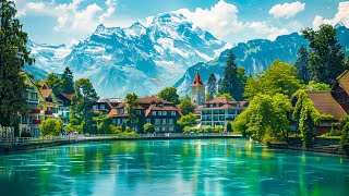 Interlaken 🇨🇭 Famous Swiss Town Between Two Lakes┃4K Walking Tour