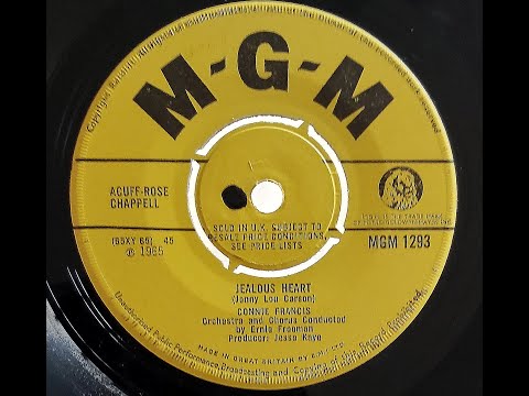 Connie Francis 'Jealous Heart'  1965 45 rpm