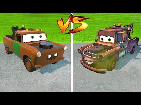 CRAZY Tow MATER vs Normal TOW MATER - BeamNG Drive
