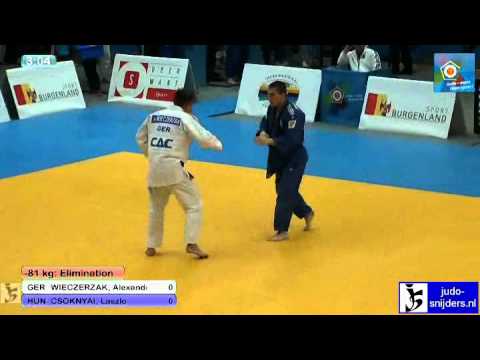 Judo 2012 World Cup Oberwart: Wieczerzak (GER) - Csoknyai (HUN) [-81kg]