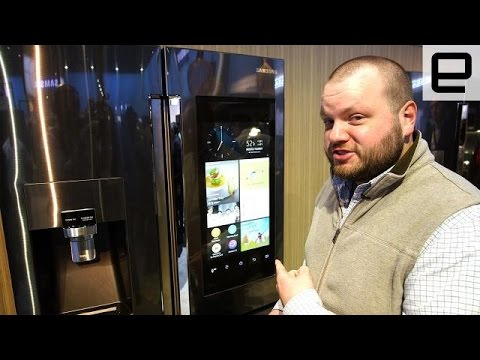 Samsung Family Hub smart refrigerator CES 2016 thumnail