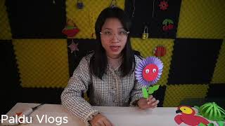 Hướng dẫn làm bông hoa hướng dương màu tím nhụy đỏ trang trí bàn học | Paldu Vlogs