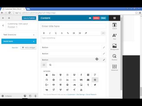 How to create a footer in GreenLine Wordpress theme