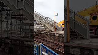 芸備線改築工事旧跨線橋解体の様子
