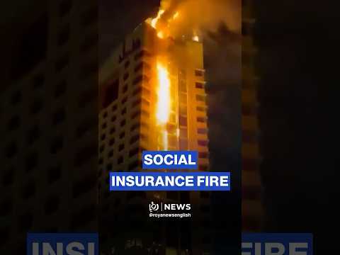 Fire breaks out at Social Insurance building in Kuwait after drone strike