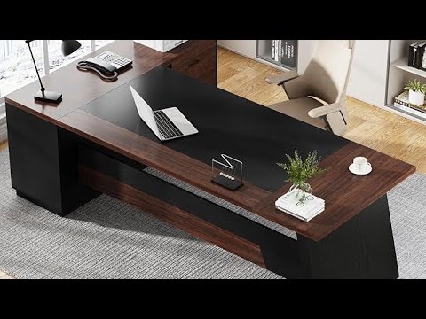 Tribesigns L-Shaped Executive Desk: Modern Style & Function 1 Anteprima video