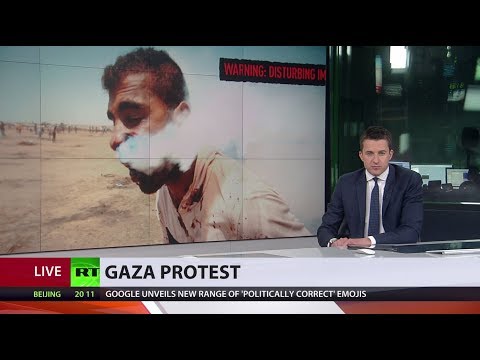 IDF tear gas canister hits Palestinian in face during Gaza border protest