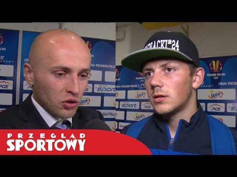 Finał Pucharu Polski 2016 - piłkarze Legii i Lecha o racach