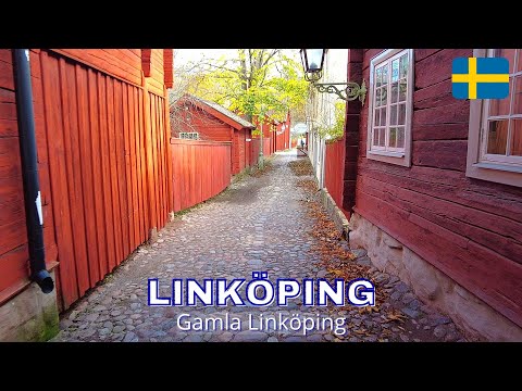 Gamla Linköping, Linköping - Virtual Walking Tour in 4K - October 2022 - Sweden