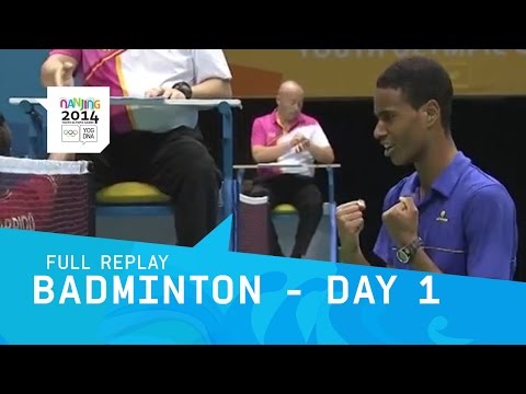 Badminton - Day 1 Mens/Womens Group Matches | Full Replay | Nanjing 2014 Youth Olympic Games