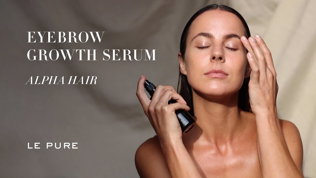 LE PURE Brow Growth Before and After Results with Alpha Hair Serum