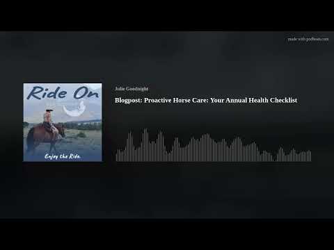 Proactive Horse Care Annual Health Checklist