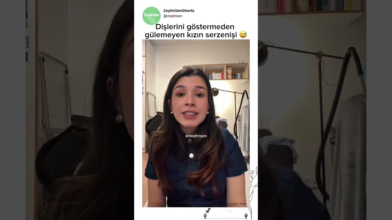 Dişlerini göstermeden gülemeyen kız 😅