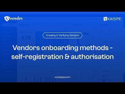 Self Service Vendor Registration