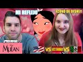 ESPAÑOLES REACCIONAN A MI REFLEJO De Mulán INGLÉS Vs CASTELLANO Vs LATINO