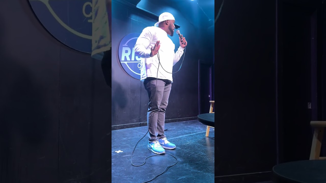 Bad Juju performing stand-up at Rise Comedy in Denver
