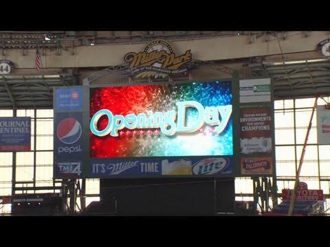 Miller Park preparing for Brewers exhibition games, Opening Day