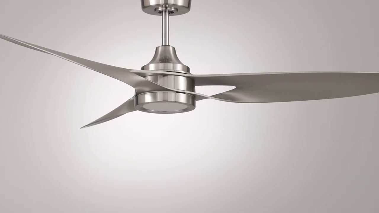 Video 1 Watch A Video About the Casa Vieja Mystere Brushed Nickel Indoor Outdoor LED Ceiling Fan
