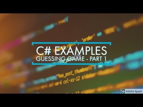 C NET Examples Guessing Game Simple Part 1