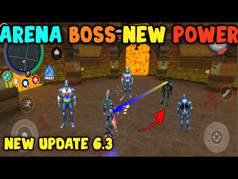 Rope Hero new Update | arena boss new power | Rope Hero vice town arena complete ||