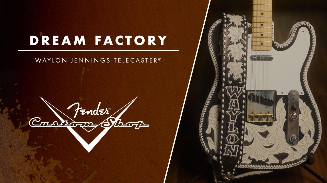 Fender Custom Shop Masterbuilt Waylon Jennings BTB 54' Telecaster Relic - Black and White Tooled Leather over Butterscotch Blonde