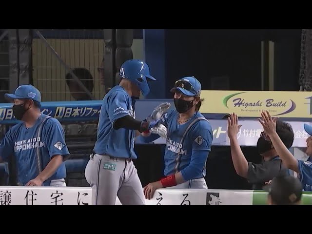 【3回表】鋭く振り抜いた!! ファイターズ・水野達稀 左中間へのソロホームラン!!  2024年8月20日 千葉ロッテマリーンズ 対 北海道日本ハムファイターズ