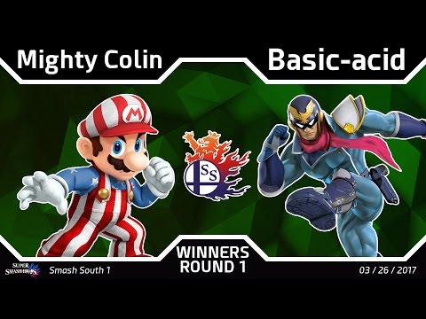 Smash South 1 - Mighty Colin (Mario) Vs. Basic-acid (C. Falcon) | Winners Round 1