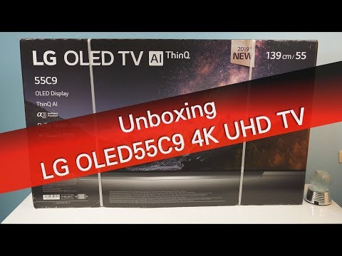 LG OLED55C9 UHD OLED TV unboxing