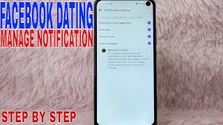 ✅  How To Manage Notification On Facebook Dating 🔴
