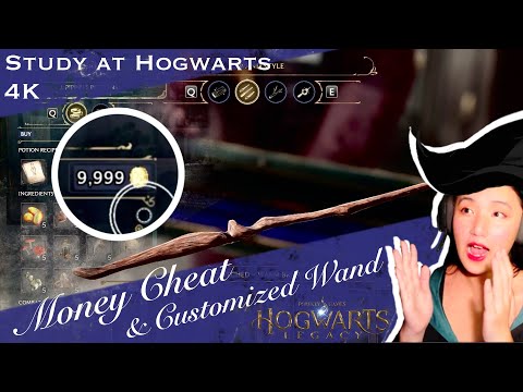 #4k Study at Hogwarts Legacy Perfect Walkthrough 05 - Gold Cheat and Customized Wand