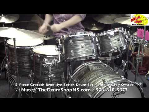 Gretsch Brooklyn Series Drum Set - 22.10.12.14.16. - Smoke Grey Oyster - The Drum Shop North Shore