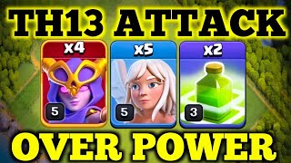 TH13 SUPER WITCH ZAP ATTACK - BEST TH13 ATTACK STRATEGY 2024 - Clash of clans - NUR NOBI GAMING