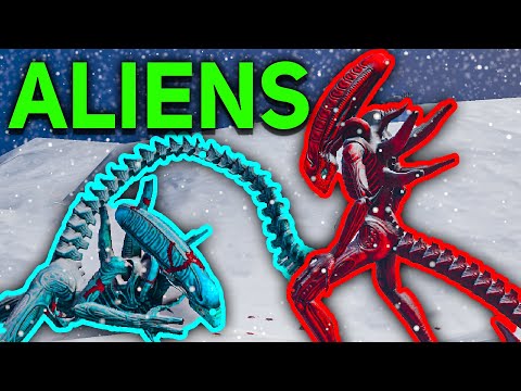 BLUE ALIENS vs RED ALIENS with Active Ragdoll Physics (Artificial Intelligence - AI)