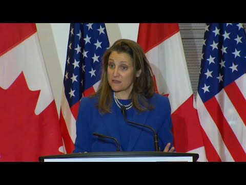 Finance Minister Chrystia Freeland and U.S. counterpart Janet Yellen hold news conference in Toronto
