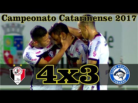 GOLS: JOINVILLE 4 X 3 TUBARÃO - CATARINENSE 2017 - 02/04/2017