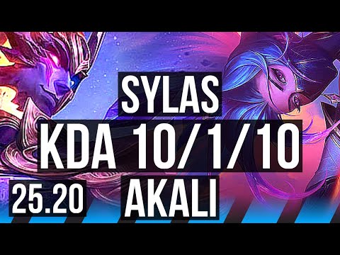 SYLAS vs AKALI (MID) | Legendary | KR Diamond | 25.20