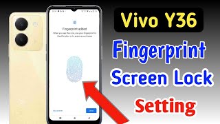 Vivo y36 fingerprint screen lock | fingerprint lock setting in Vivo y36 | vivo pattern lock