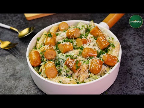 Broccoli Sausage Pasta Recipe by SooperChef