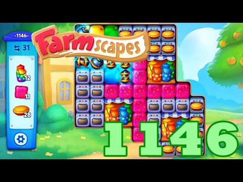 Farmscapes Level 1146 HD Gameplay Walkthrough | 3 - match game | android | ios | pc | GameGo Game