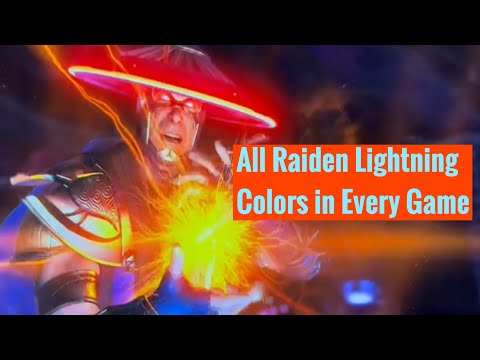 Injustice 2 & MKX & MK11 & MK1 - All Raiden Lightning Colors!