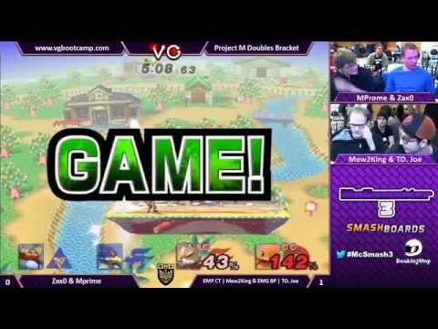 McSmashter 3 - Zax0 & Mprime (Sheik/Falco) vs. Mew2king & TO Joe (Sheik/Snake)