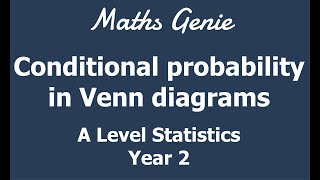 Conditional probability in Venn diagrams