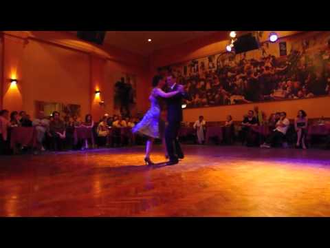  Enrique Grahl Junior  and  Judita Zapatero  are  dancing  to  the  tango  "  Mandria  "