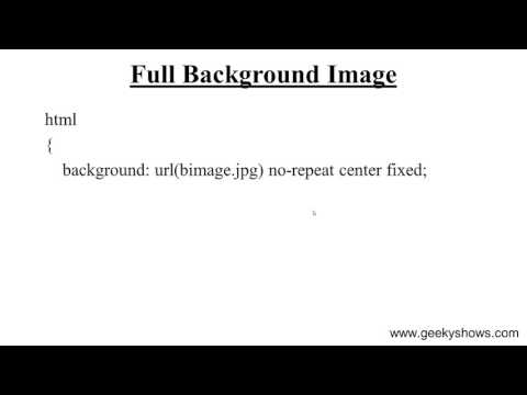 How to set Full Background Image in CSS Hindi