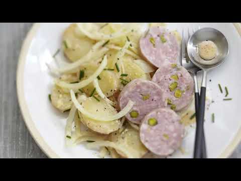 🥔 Salade de pomme de terre et saucisson lyonnais - Une recette simple 🧀🍽️