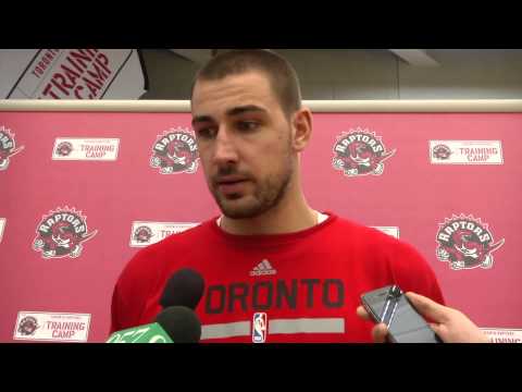 Jonas Valanciunas on Day 4 at Raptors Camp