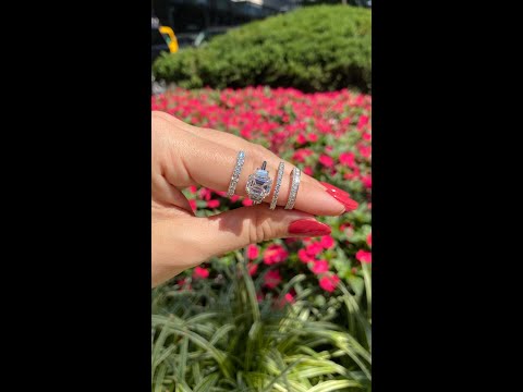 Emerald Cut Three-Stone Ring Pairings